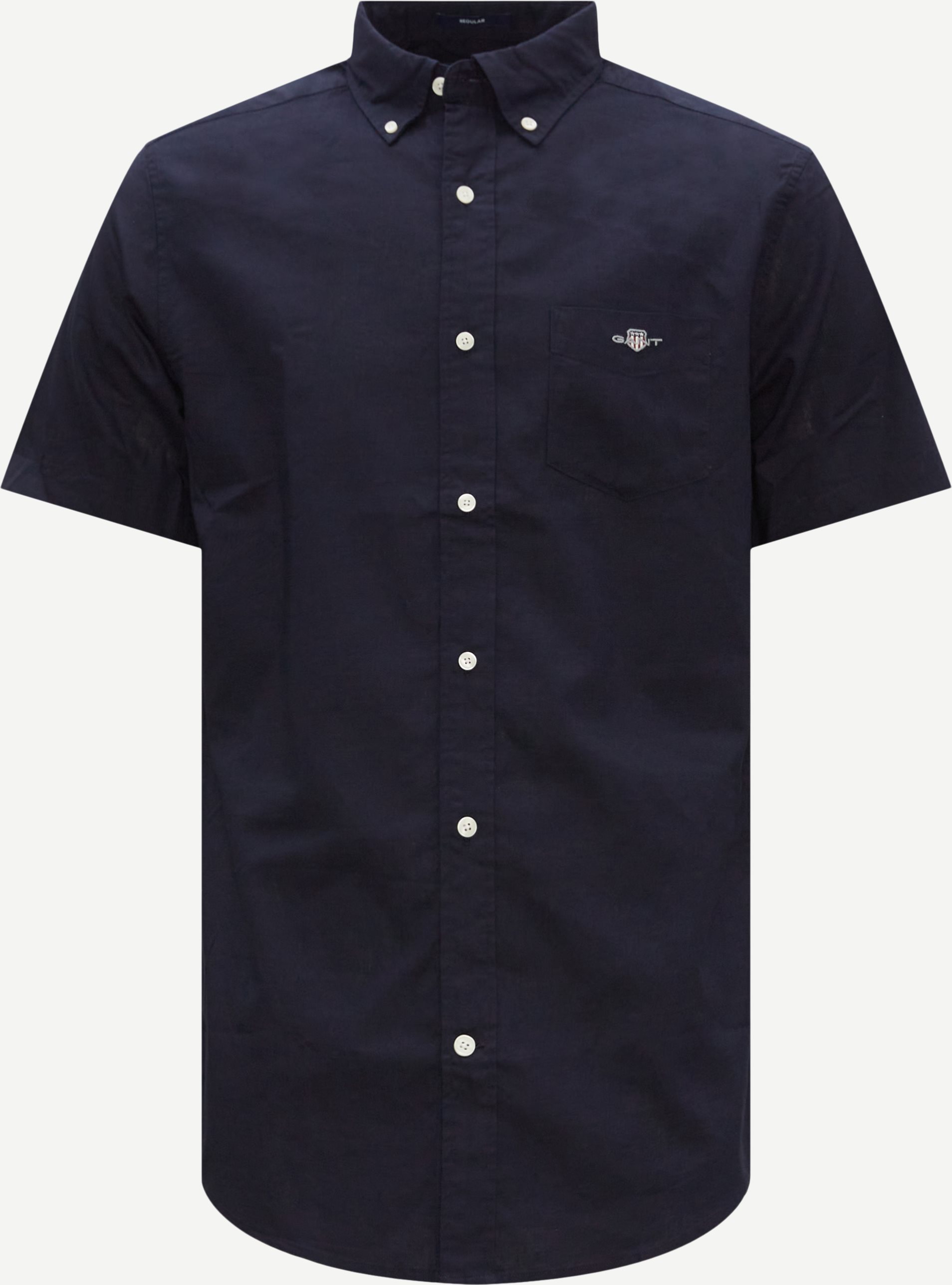Gant Kortärmade skjortor REG COTTON LINEN SS SHIRT 3230053 Blå